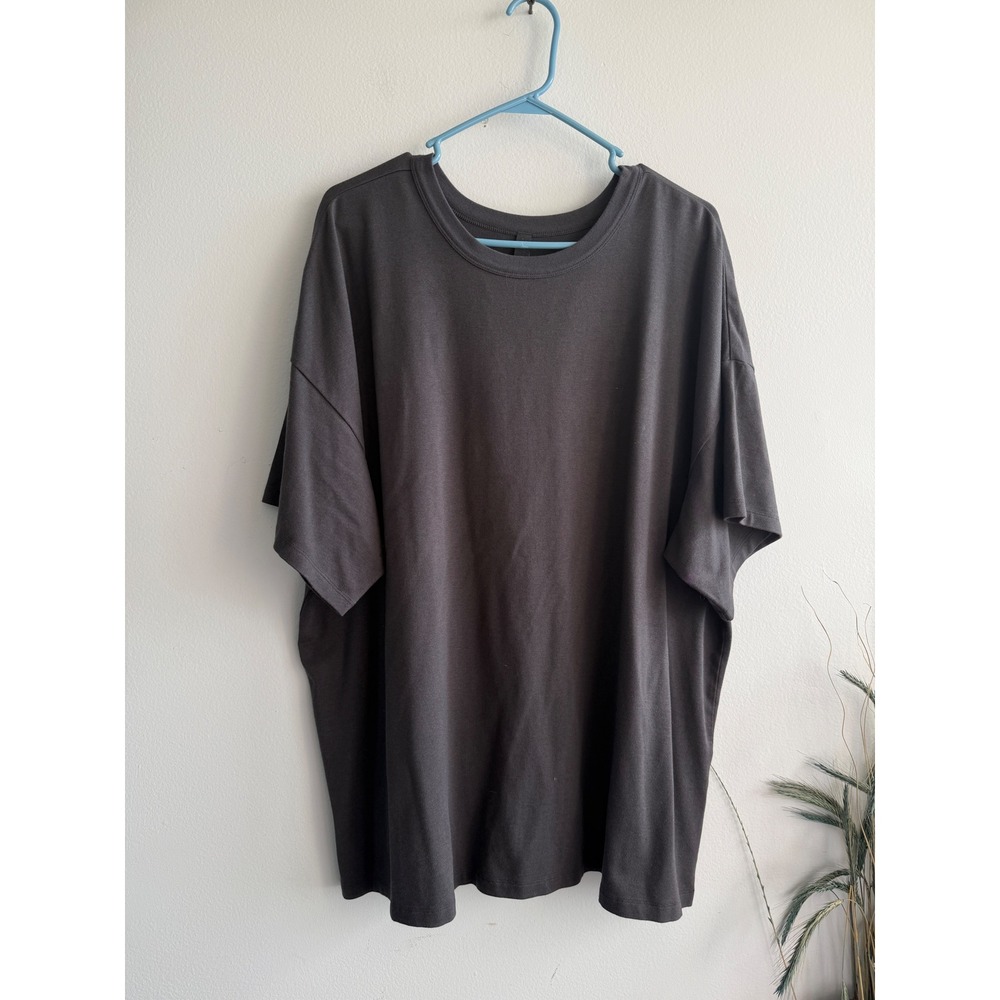 Skims Mens Oversized Lounge T-Shirt Charcoal Gray Cotton Blend XL 3391
